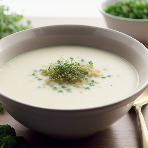 Microgreen and Potato Soup